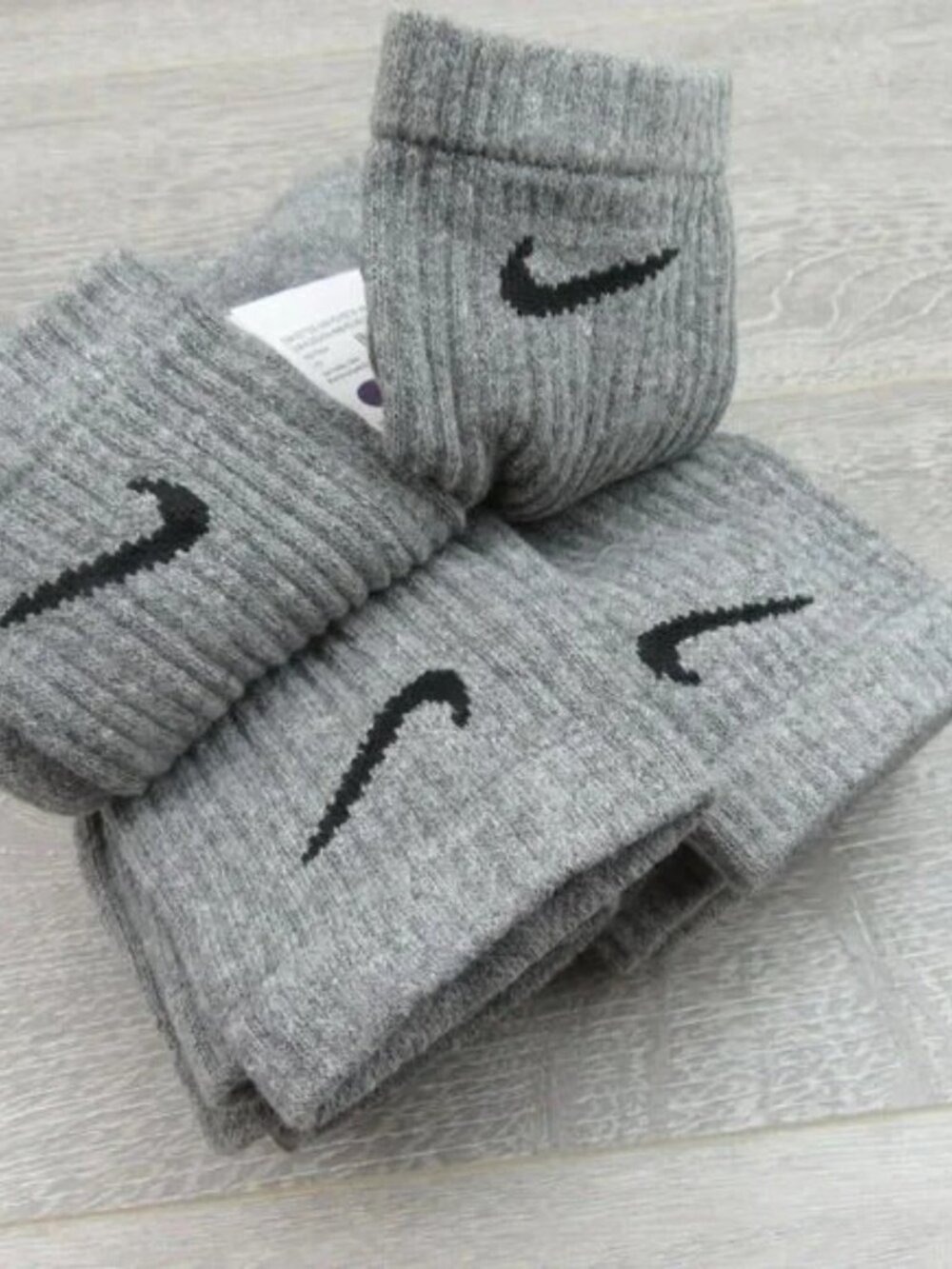 Nike Everyday Cushioned Crew Socks Men's Size 8-12 Grey 6 Pack NEW - Picture 7 of 10